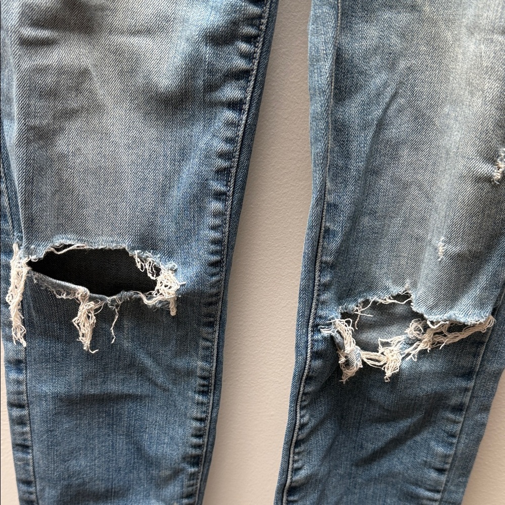 PAIGE Women's Distressed Denim Skinny Jeans - Picture 3 of 5